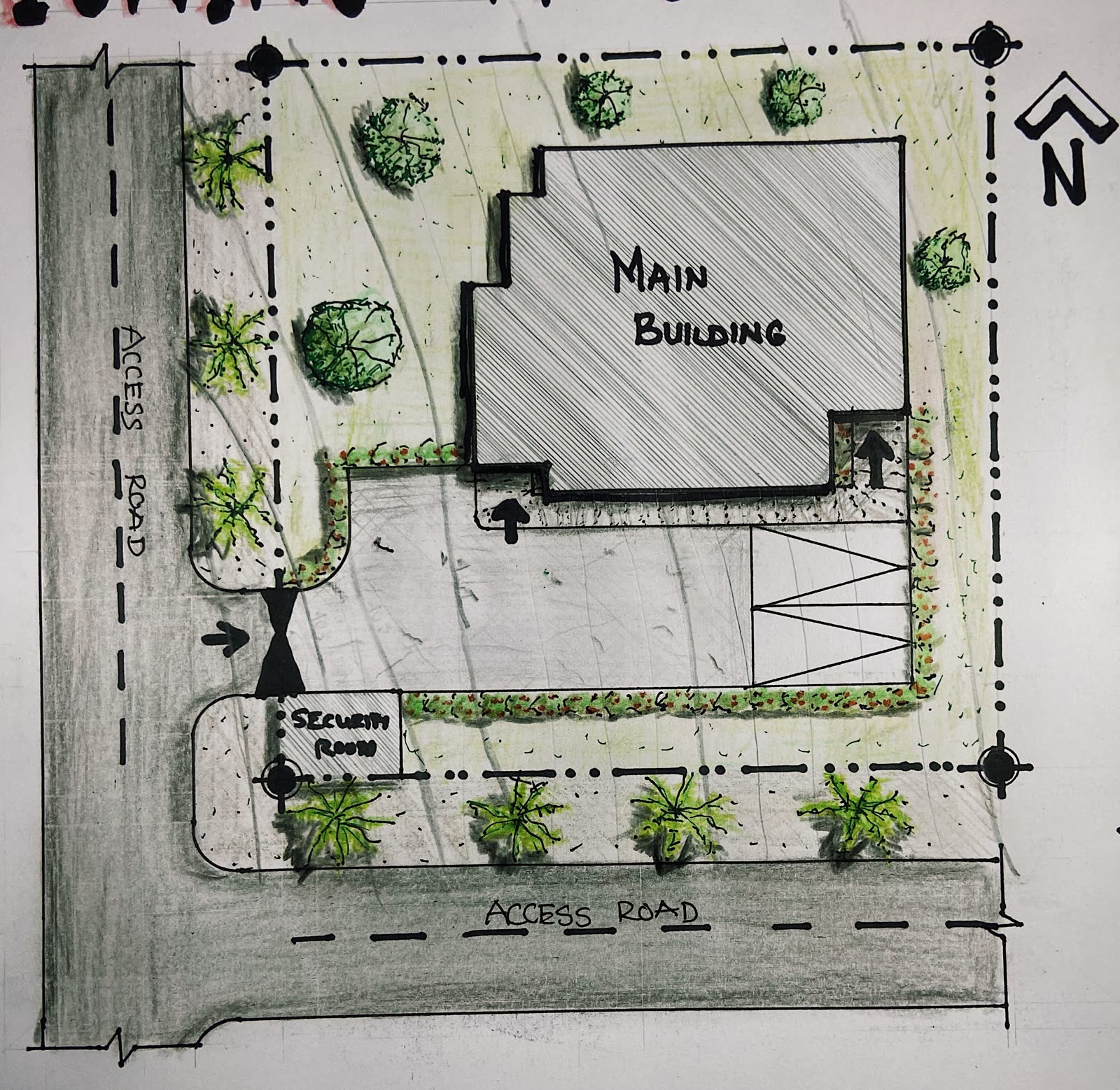 The original hand-drawn plan set