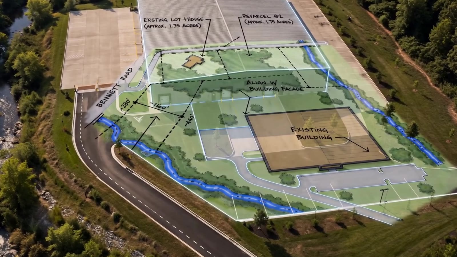 Industrial Building Program — site overlay